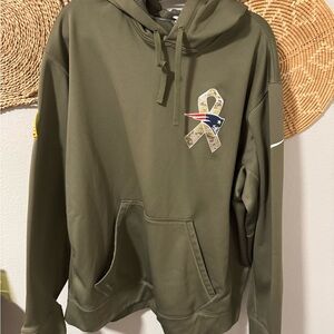 Nike Olive Hoodie with Ribbon Emblem